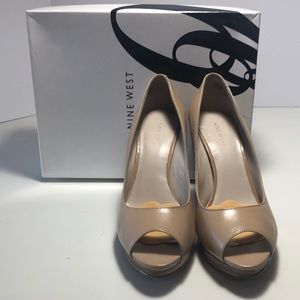 Nine West open toe pump.